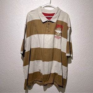 RocaWear RW99 Classic Striped Polo Shirt 5XL Rugby Style